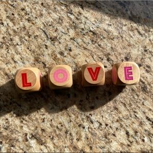 Valentines Wooden Block Decor